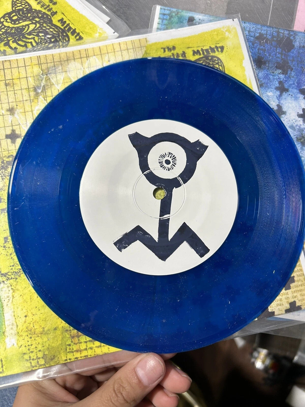 45 lp The Grizzled Mighty Waxoholics with patch