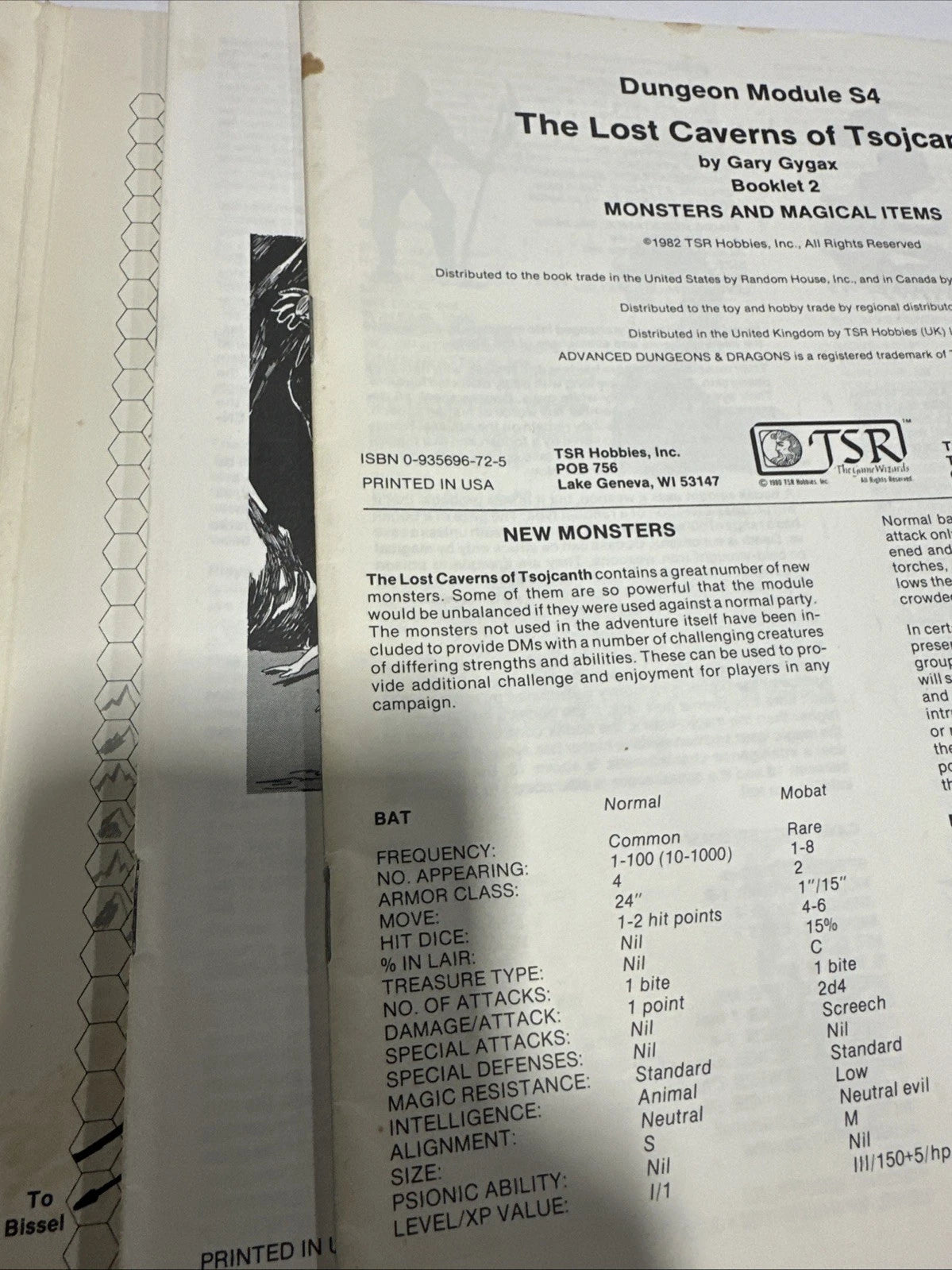 AD&D Dungeon Module S4 The Lost Caverns of Tsojcanth TSR 9061