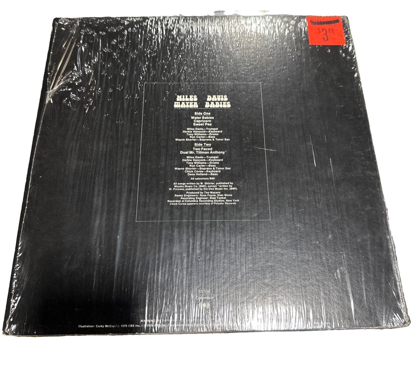 Miles Davis "Water Babies" LP Hype sticker PC 34396 No Barcode SHRINK vg++