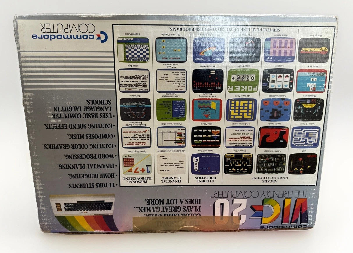 Complete Commodore VIC-20 Computer Keyboard In Original Box Manual Untested