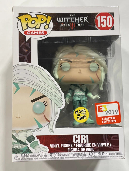 Funko Pop! The Witcher III Wild Hunt Ciri GITD Glows 150 E3 2019 LIMITED EDITION