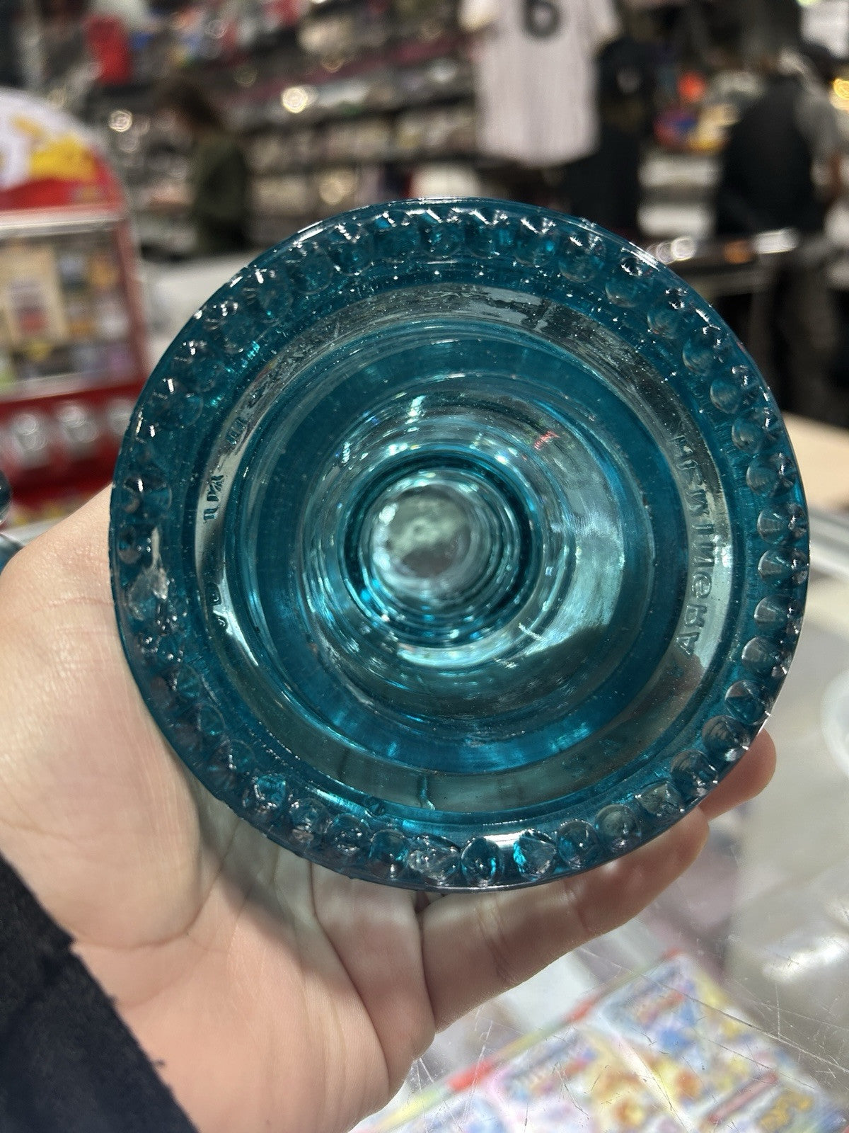 Vintage Hemingray Glass Insulator #42 Aqua Blue Made In U.S.A.