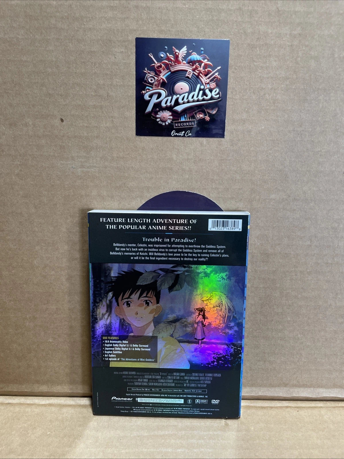 Ah! My Goddess The Movie DVD w/ Slipcover Pioneer 2000 With Card