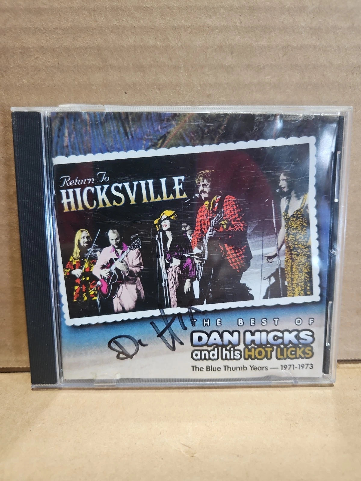 RETURN TO HICKSVILLE BEST OF DAN HICKS & HIS HOT LICKS BLUE THUMB YEARS SIGNED