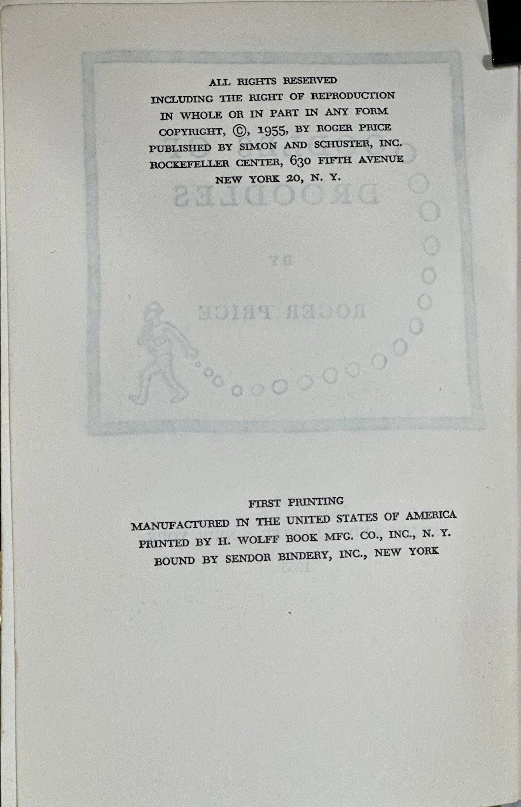 VINTAGE 1955 FIRST PRINTING Oodles Of Doodles By Roger Price - Paperback Book