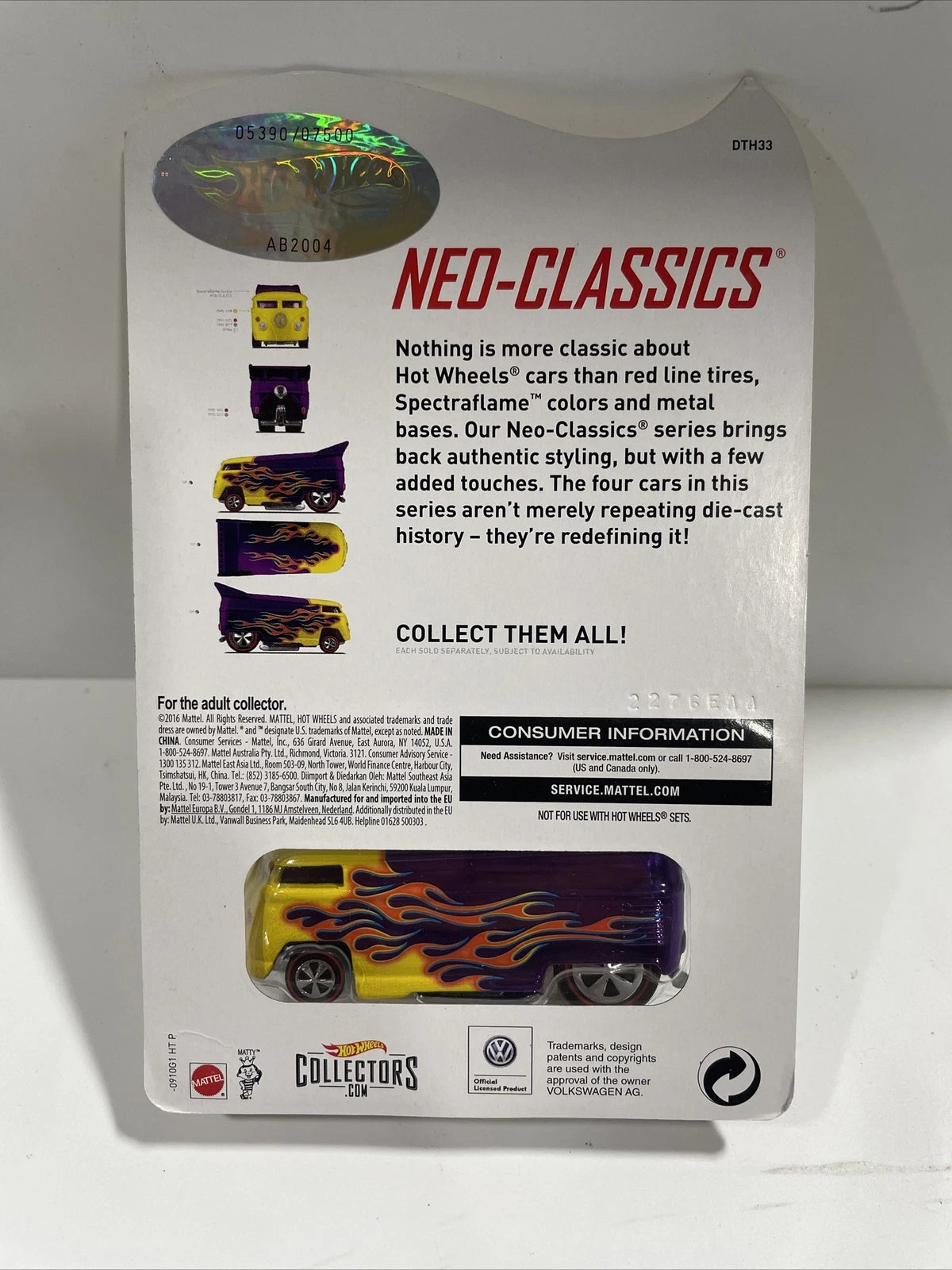 Hot Wheels Volkswagen Drag Bus VW RLC/HWC Neo-Classics Purple 05390/07500