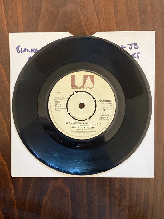 Vtg Billie Jo Spears Blanket on the Ground UP 35805 UK IMPORT 45rpm 7”