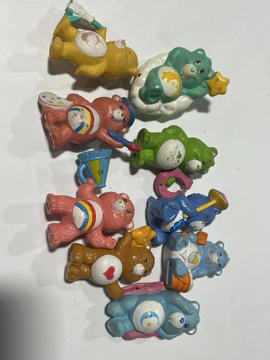 Vtg Care Bears 1980’s AGC 2” Lot Mini Figures Care Bears