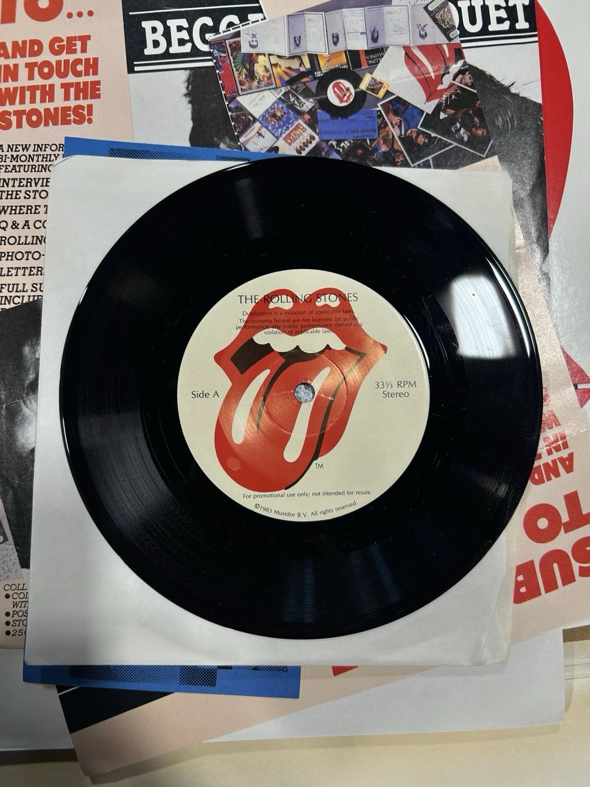 Rolling Stones 1983 Beggars Banquet 20th Anniversary Official U.S. Fan Club Kit