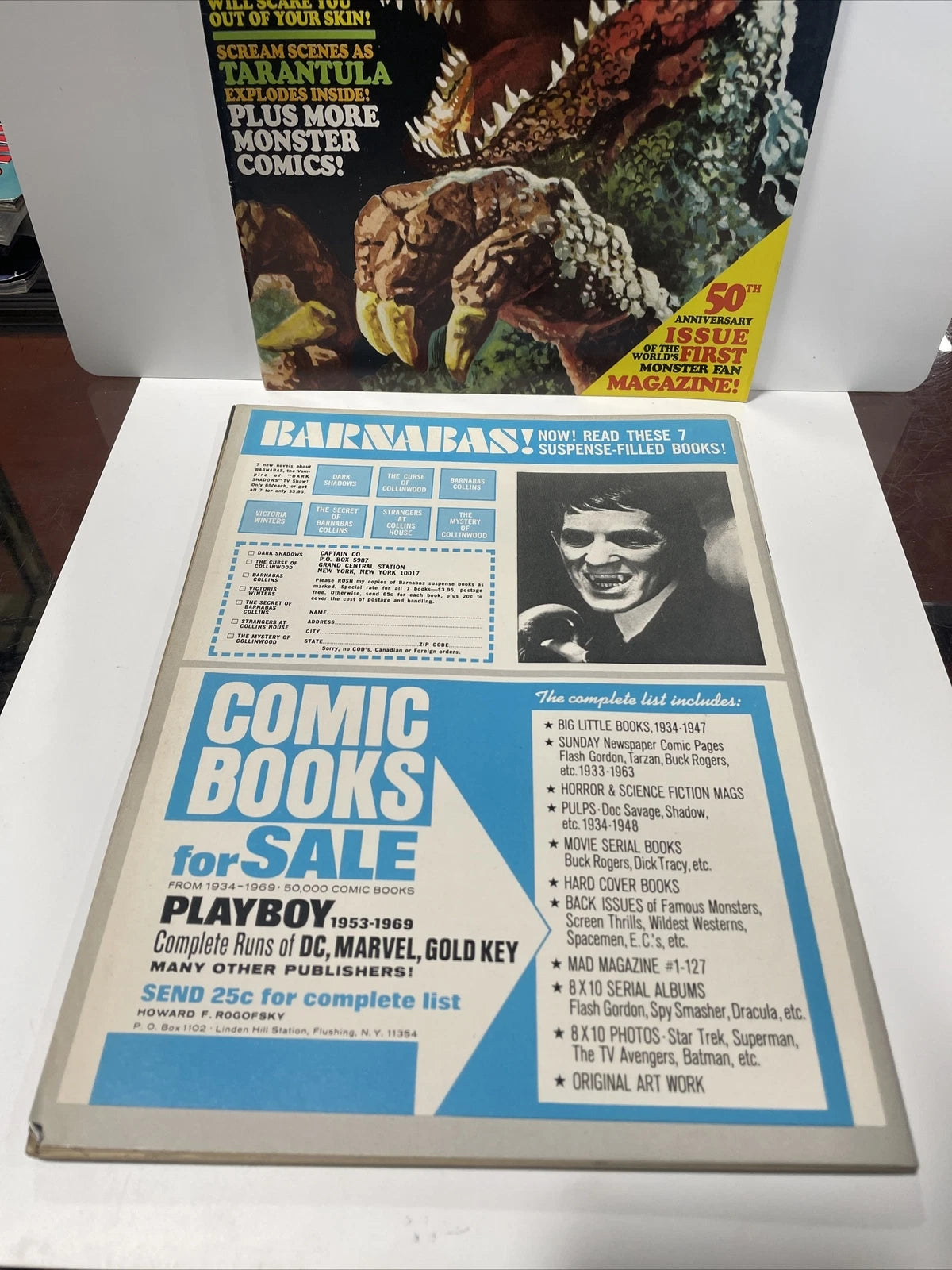 FAMOUS MONSTERS OF FILMLAND #61 JAN #58 OCT #50 JULY COVER MAGAZINES