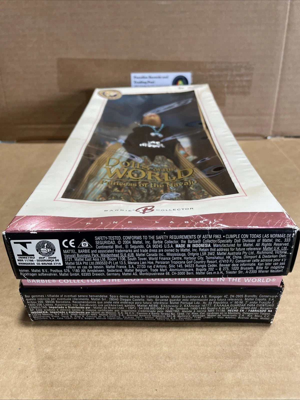 Barbie Dolls of the World Princess of the Navajo Pink Label Damaged Box