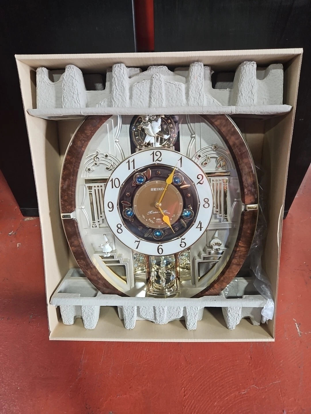 SEIKO Golden Trumpet Melodies In Motion Wall Clock Special Edition 18 Melodies