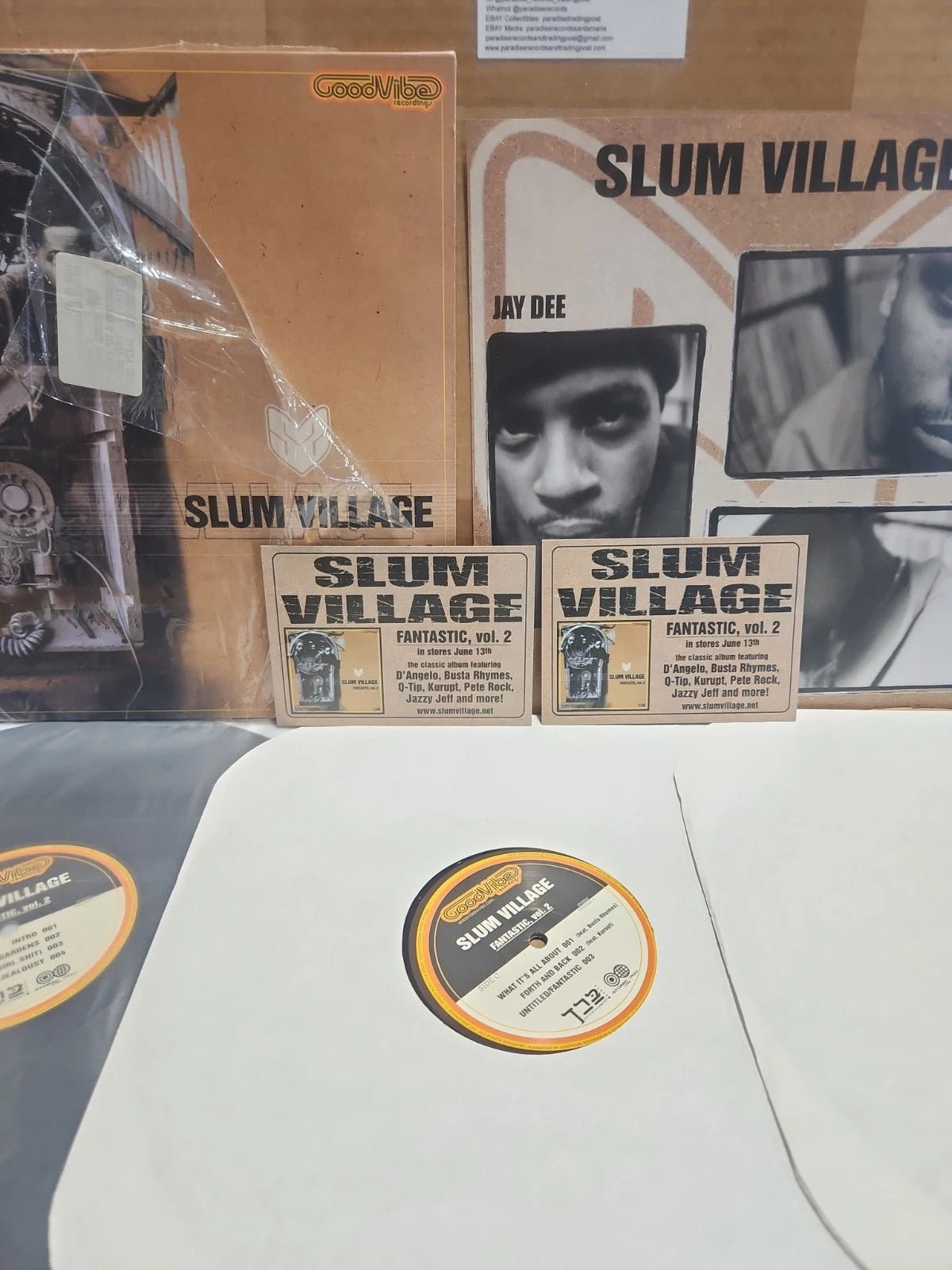 Slum Village Fantastic Vol 2 3xLP J DILLA 2000 Rare Vintage