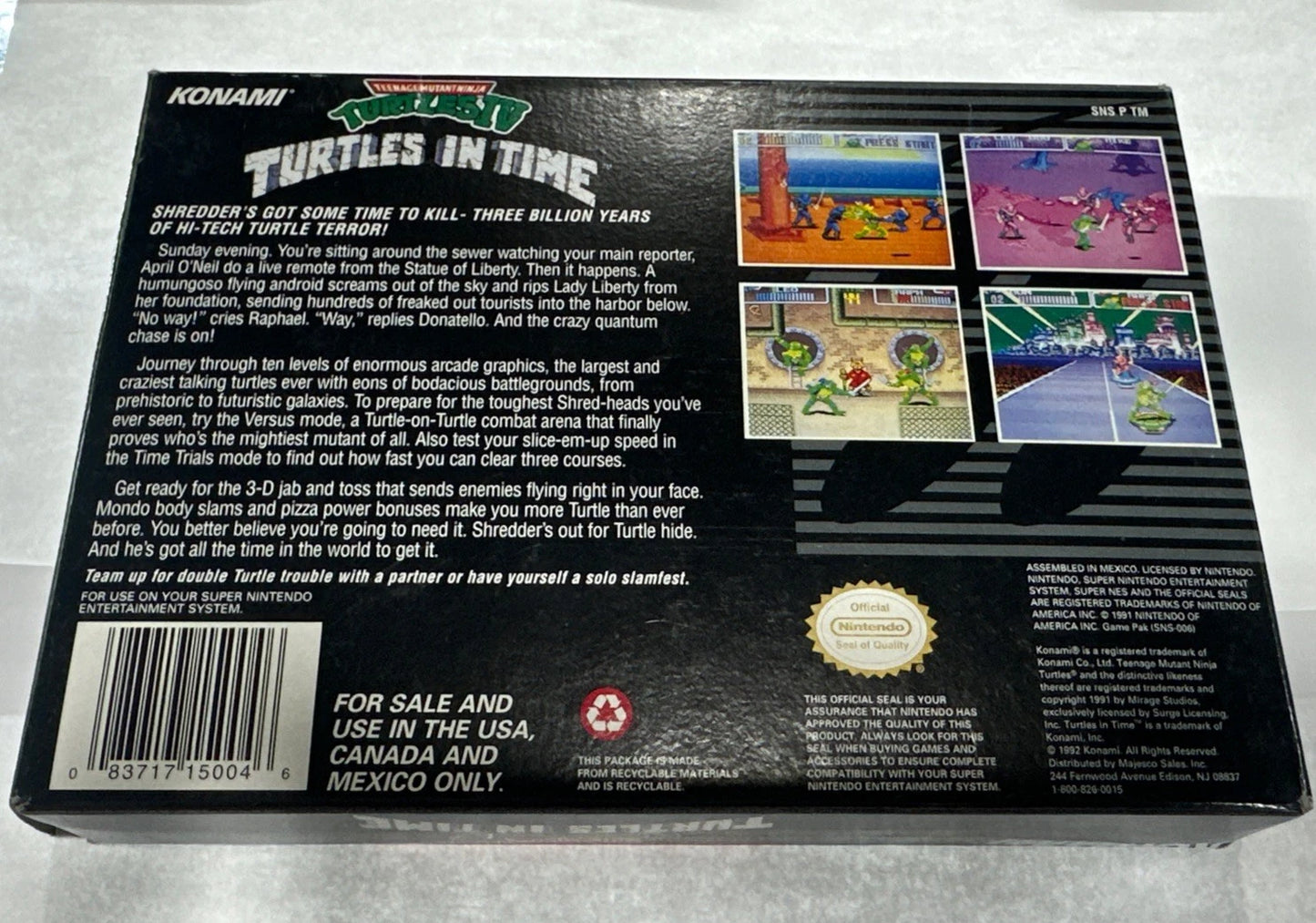Teenage Mutant Ninja Turtles IV: Turtles in Time SNES, 1992 Mexico Version