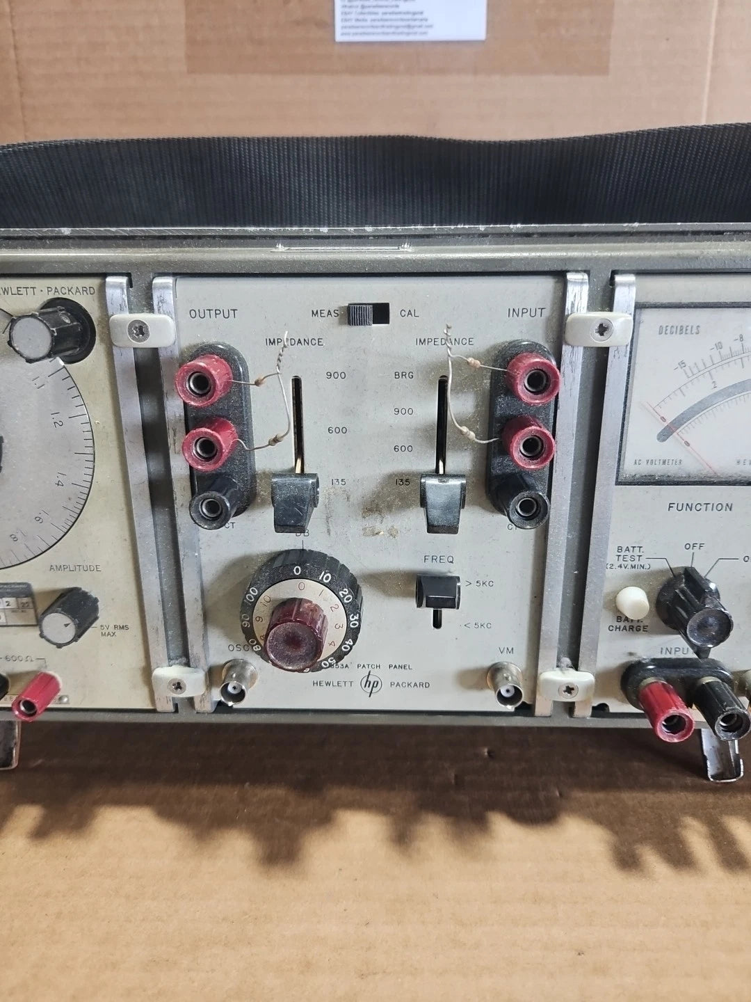 AS-IS Hewlett Packard Audio Test Set Parts: 353A Patch Panel & 204 Oscillator