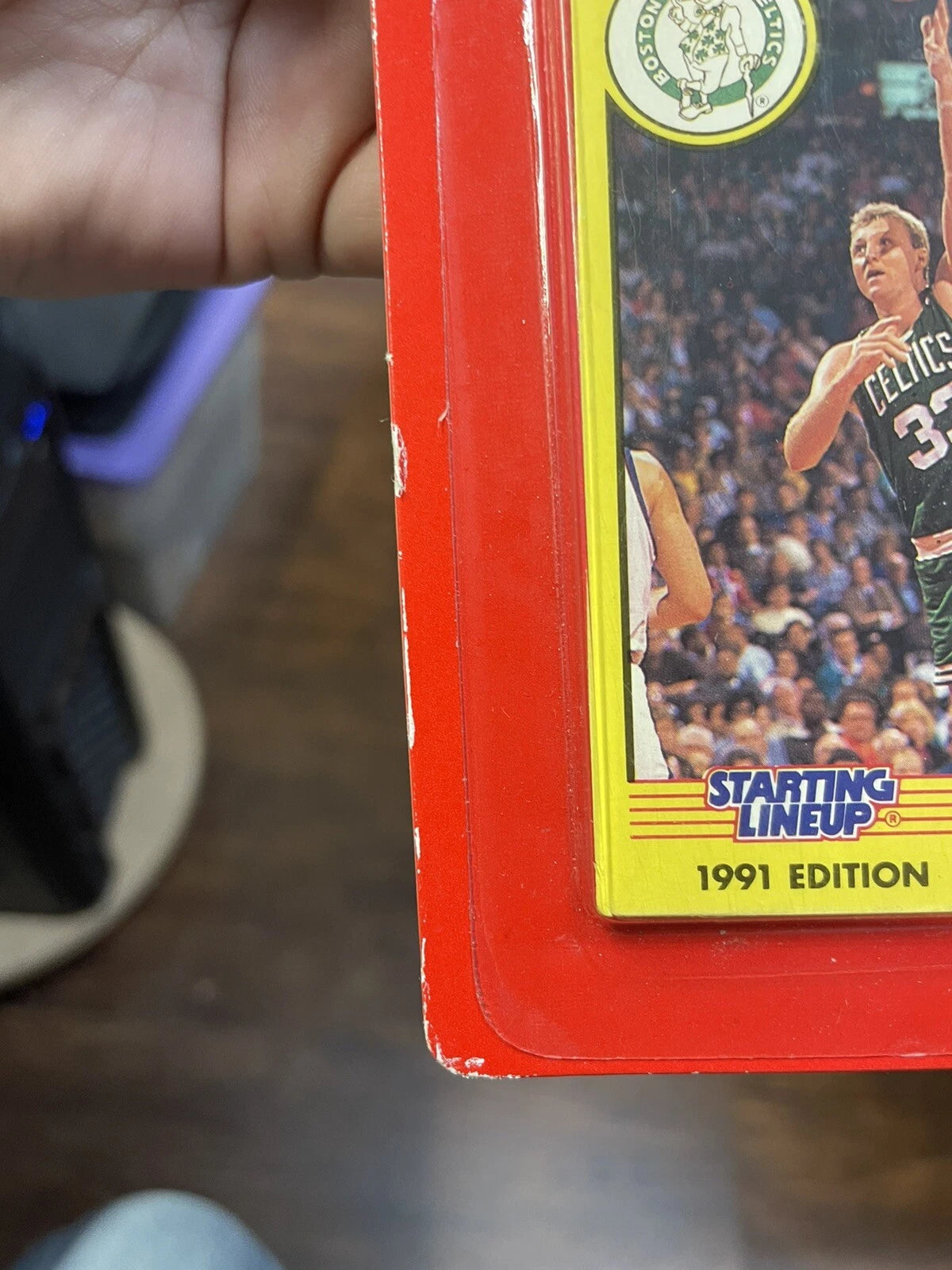 Starting Lineup Larry Bird Celtics Error Card w Charles Barkley Figure 1991