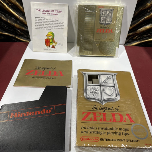 The Legend of Zelda Nes Nintendo Complete in Box w/ Map