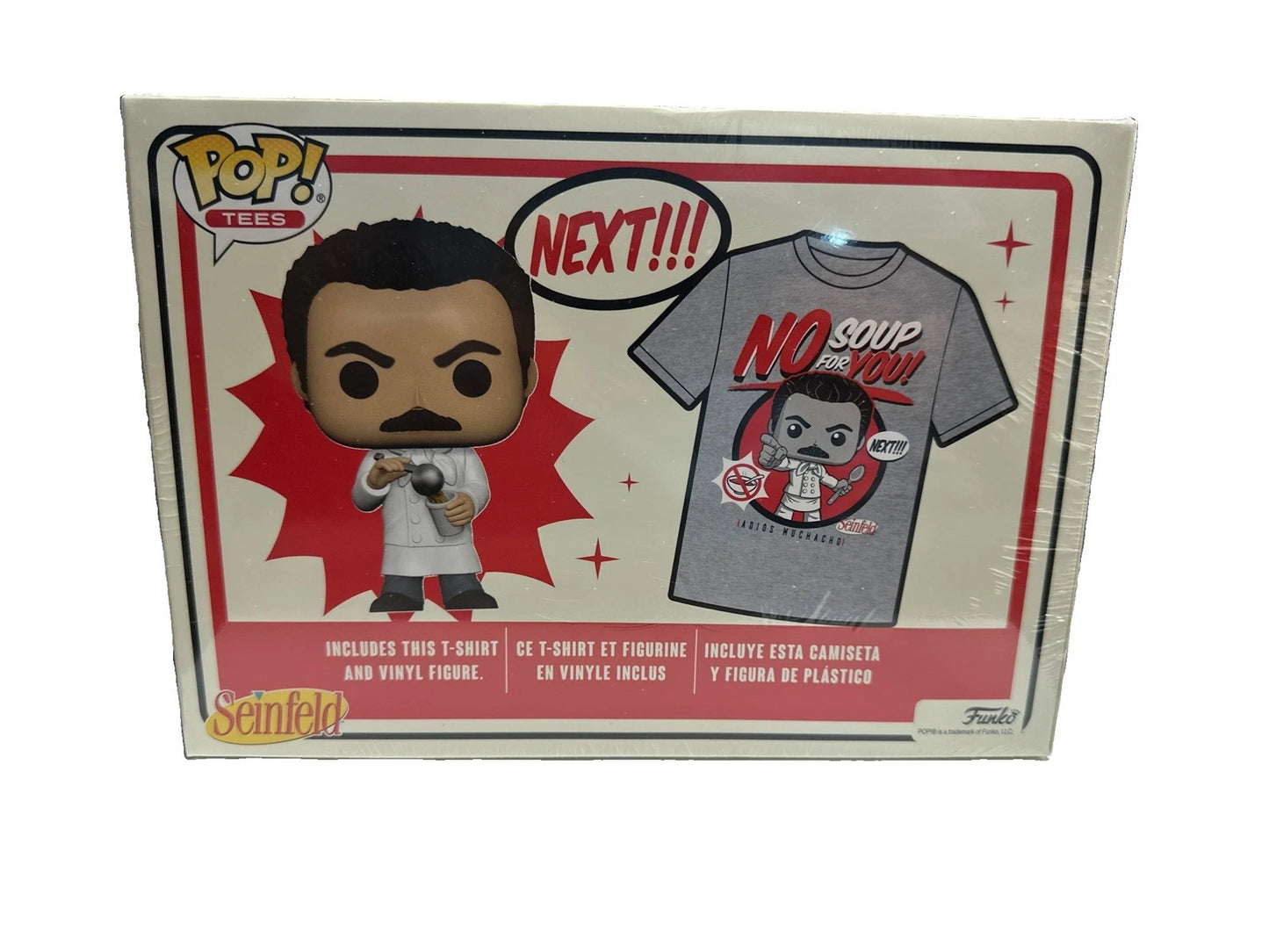 Funko Seinfeld Yev Kassem No Soup For You Pop & XL T Set Sealed NEW Walmart Exc