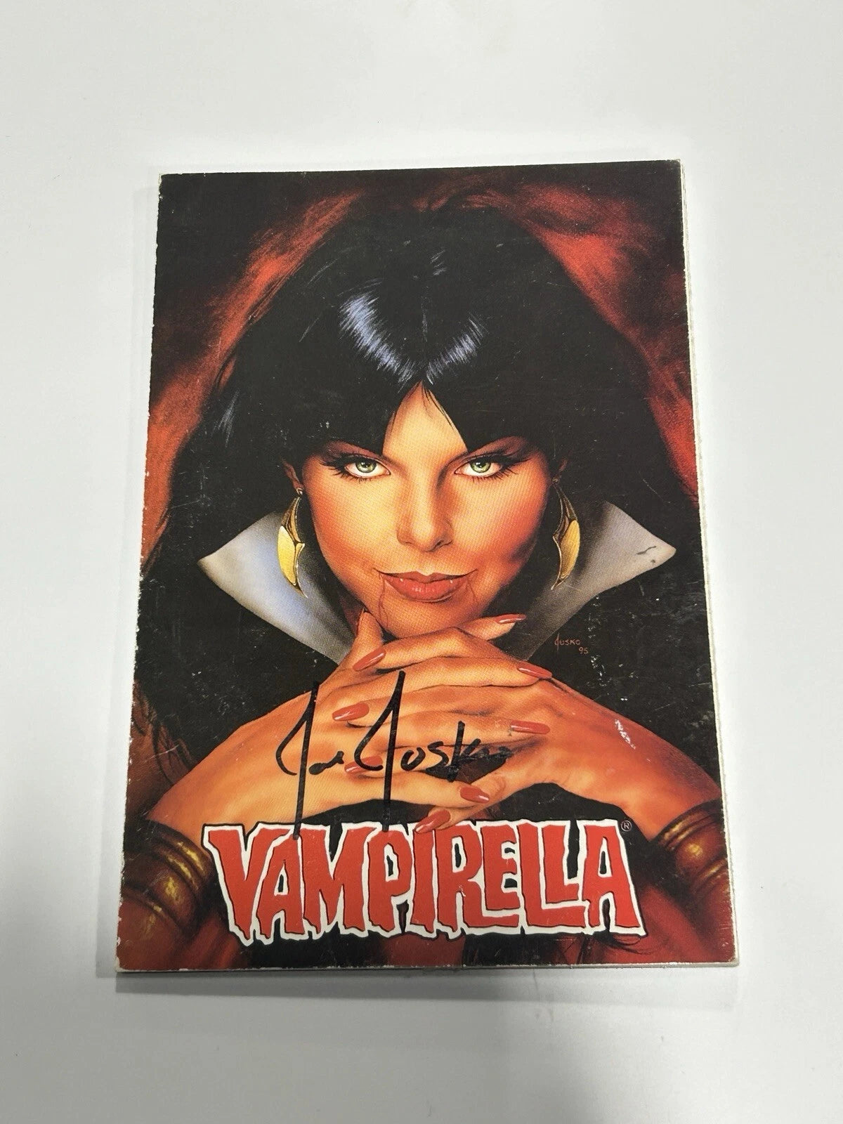 Vampirella Postcards Set 1997 Very Rare 1 to 9 On A Tear Off Strip Signed