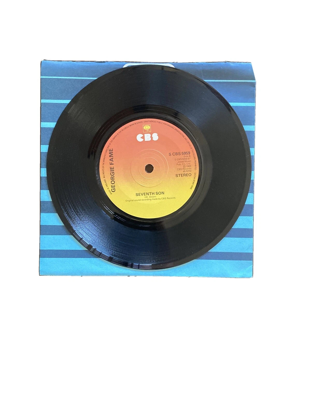 Georgie Fame ‎– The Ballad Of Bonnie & Clyde 7” 45 UK import S CBS 5959