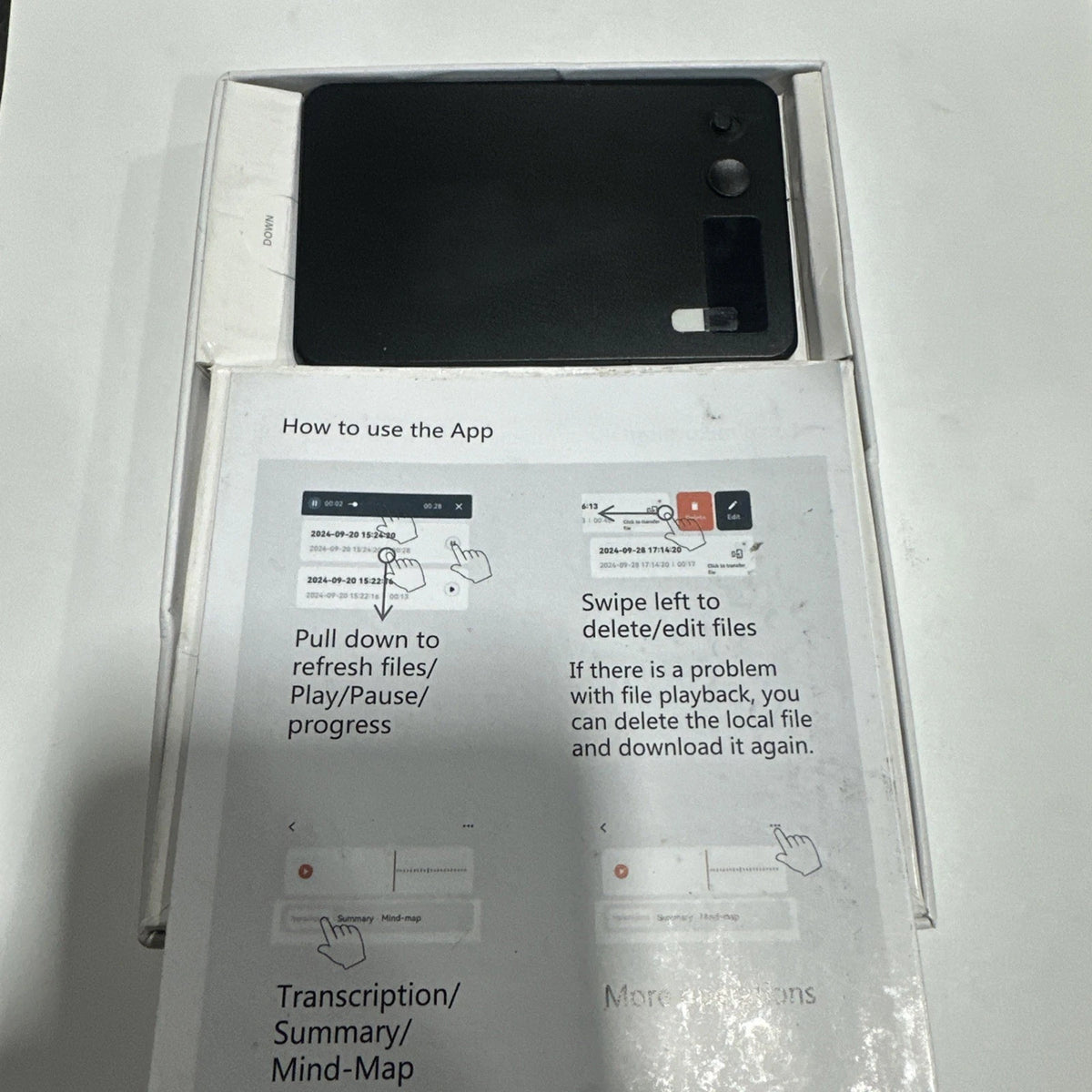 AI Voice Recorder, Audio Activated 64GB Recorder with Playback w/ App Control