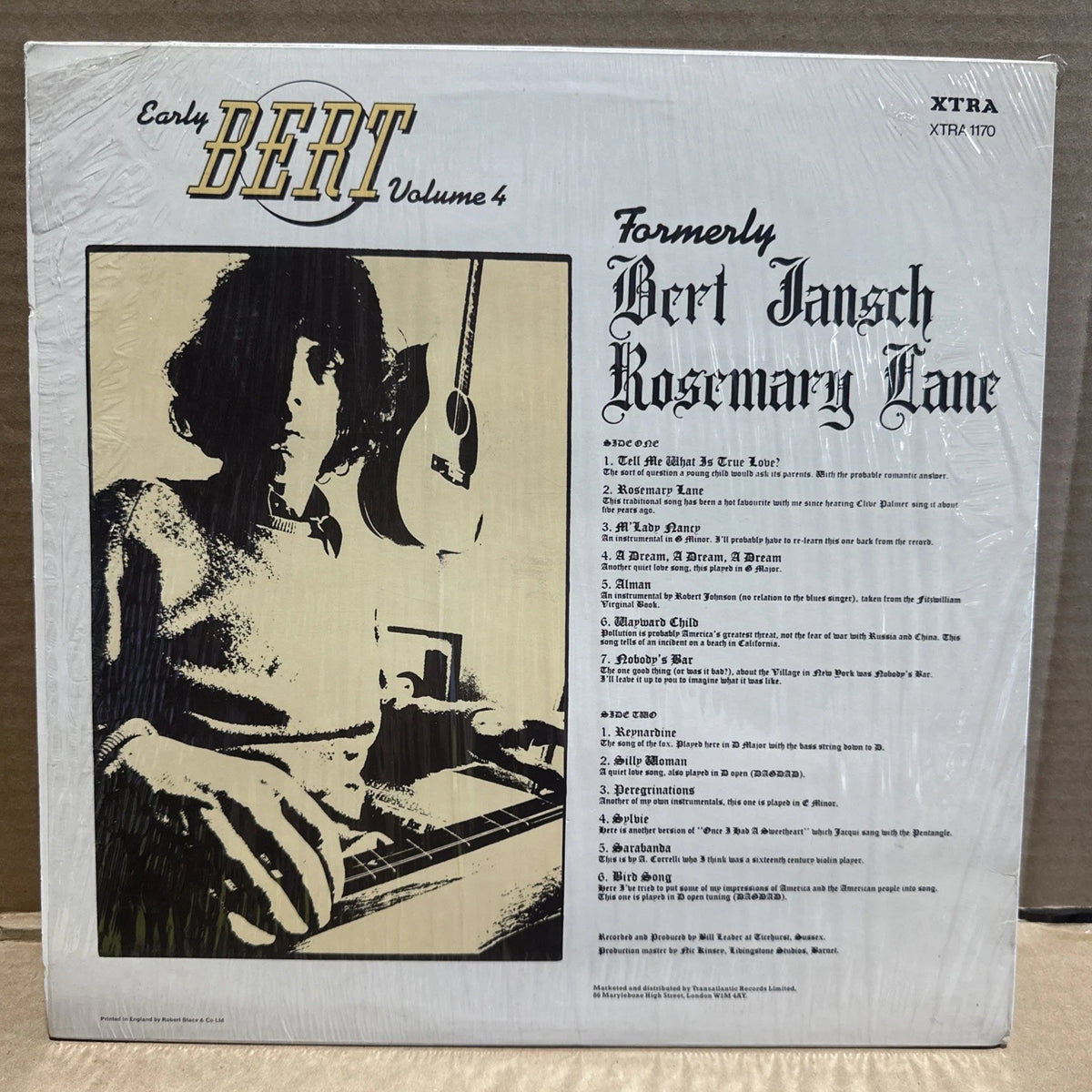 Bert Jansch, EARLY BERT VOLUME 4, Vinyl LP, Rock Folk, XTRA 1170 UK wrap vg++