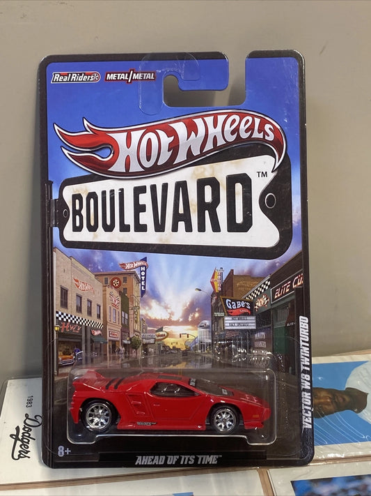 Hot Wheels Boulevard Vector W8 Twin Turbo “Ahead of its Time” includes case