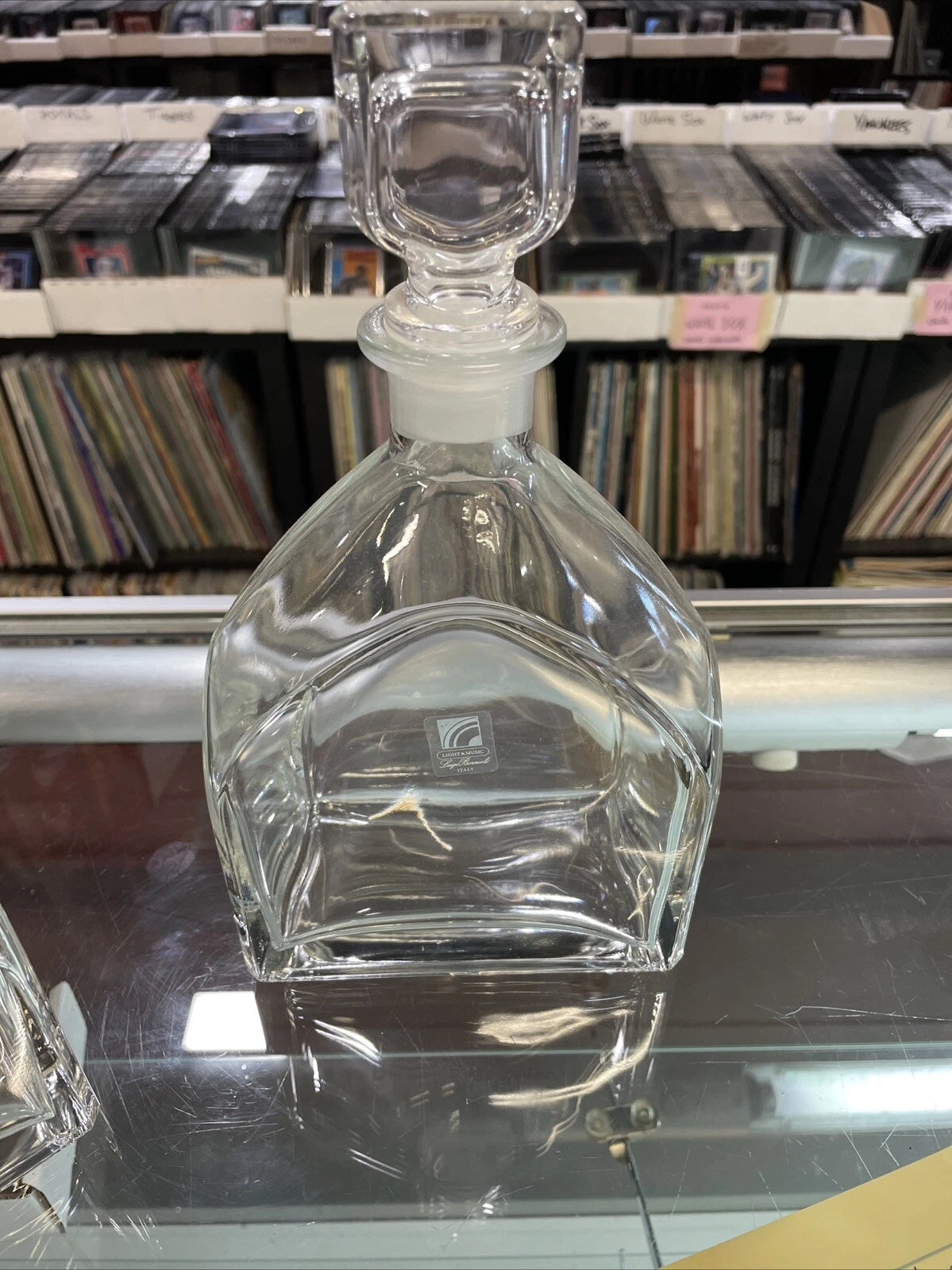 Vintage Luigi Bormioli, Light And Music, Clear Glass Bourbon Decanter, Star Trek