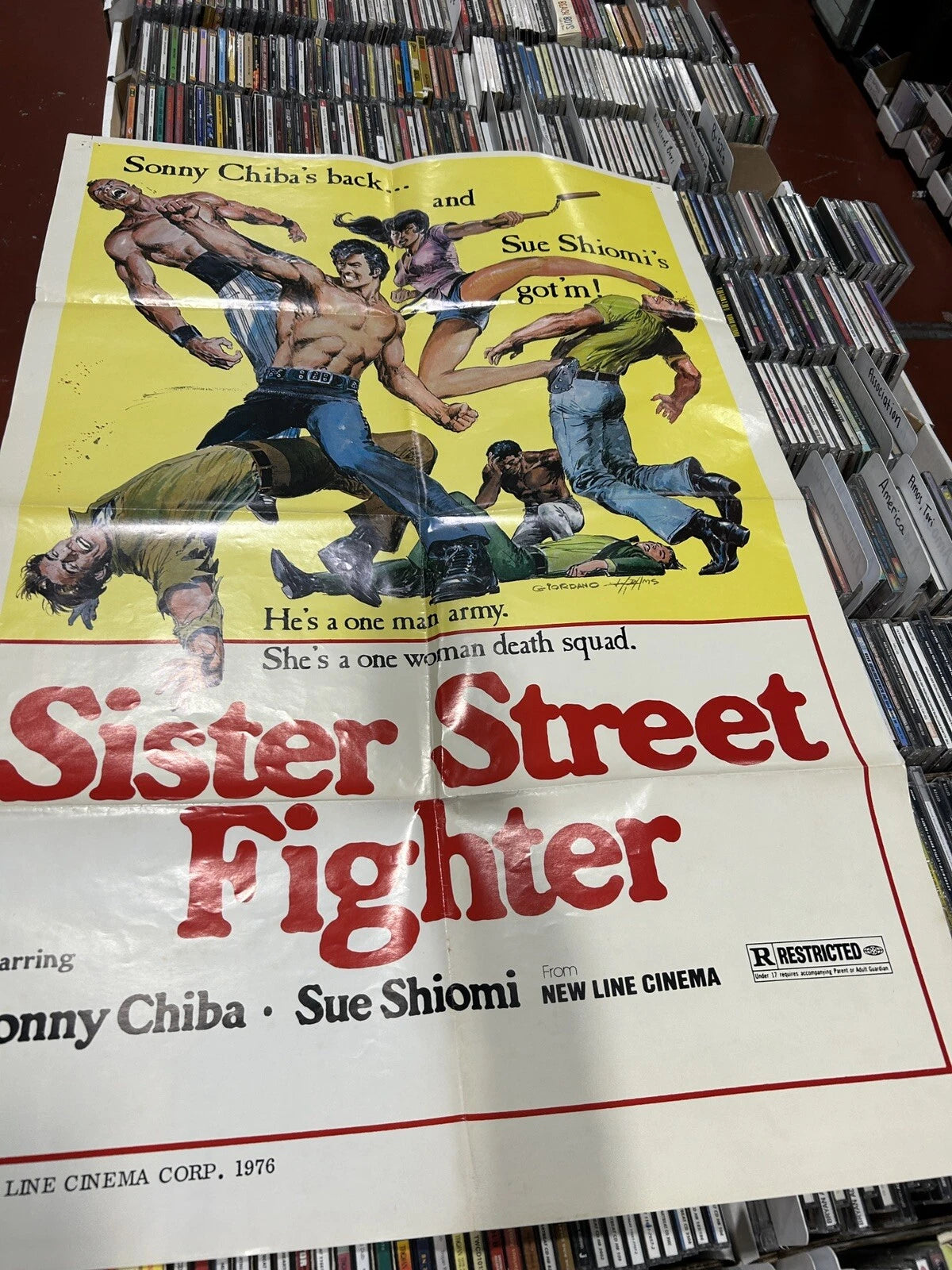 SISTER STREET FIGHTER MOVIE POSTER ONE SHEET 1976 SONNY CHIBA SUE SHIOMI