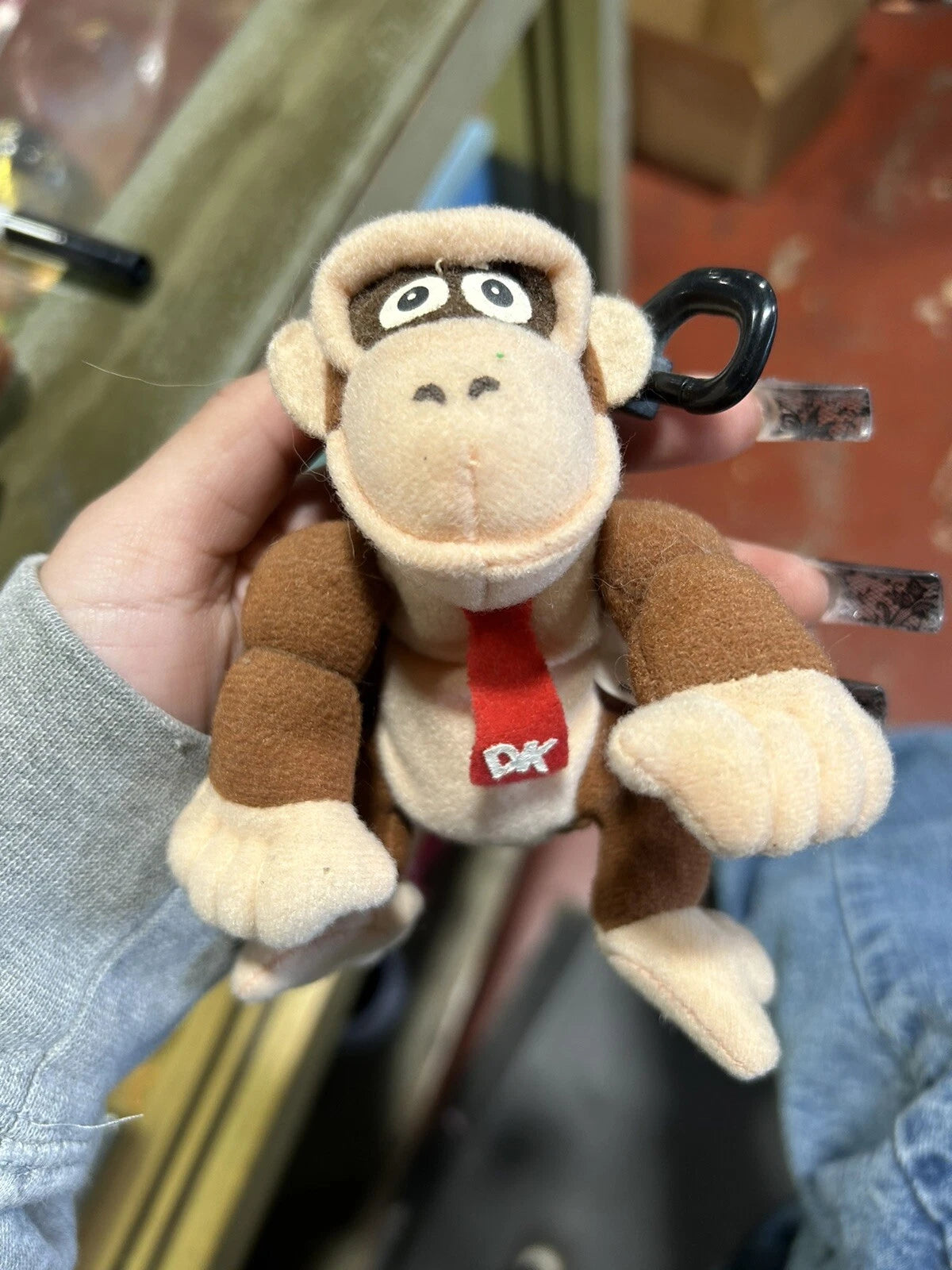 Donkey Kong Nintendo 64 N64 BD&A Keychain Clip Plush Stuffed Animal Figure