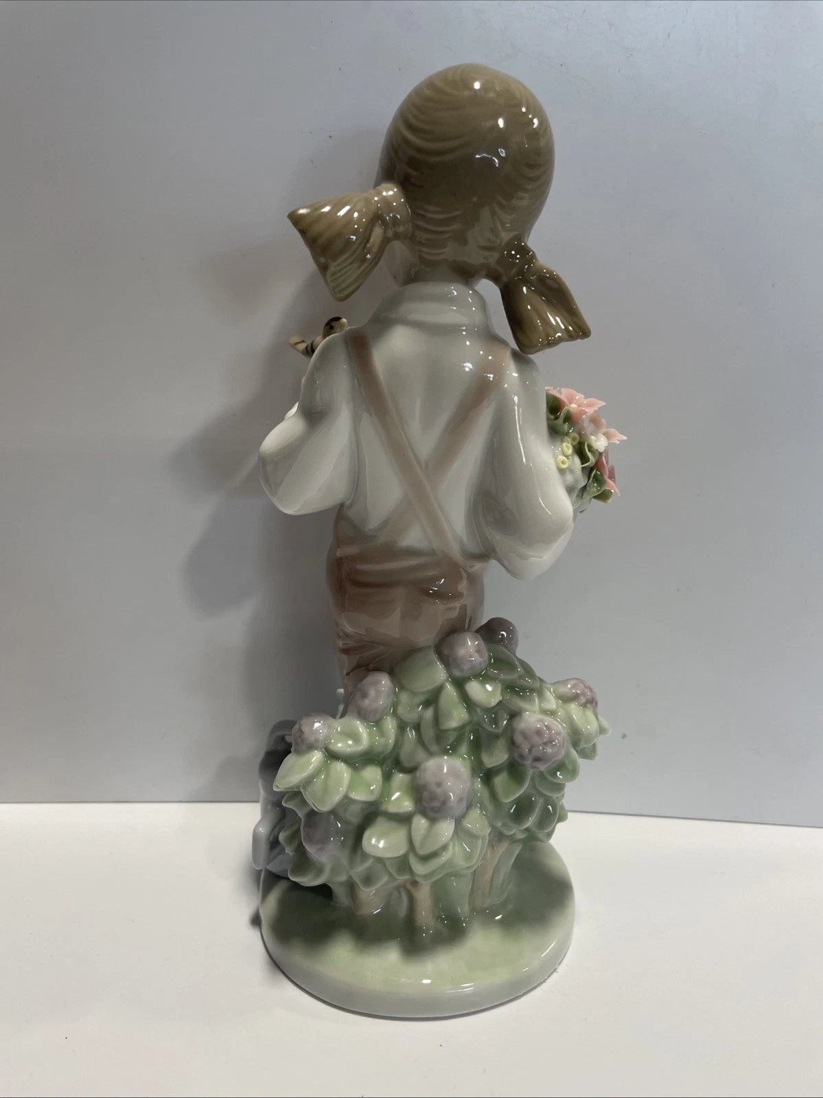 Lladro Figurine 5217 Spring Girl Flowers, Bird & Watering Can Great Condition