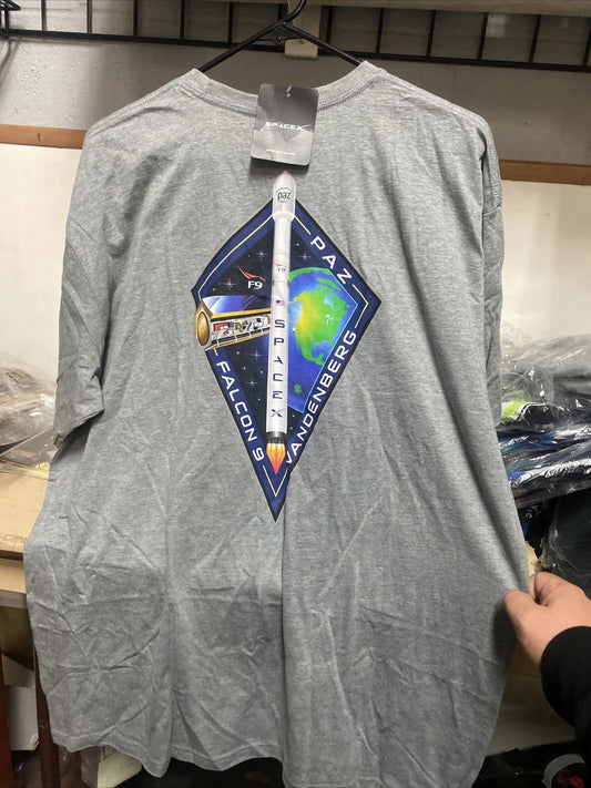 SpaceX Authentic Company Mission TShirt PAZ Falcon 9 Vandenberg NEW Elon Musk