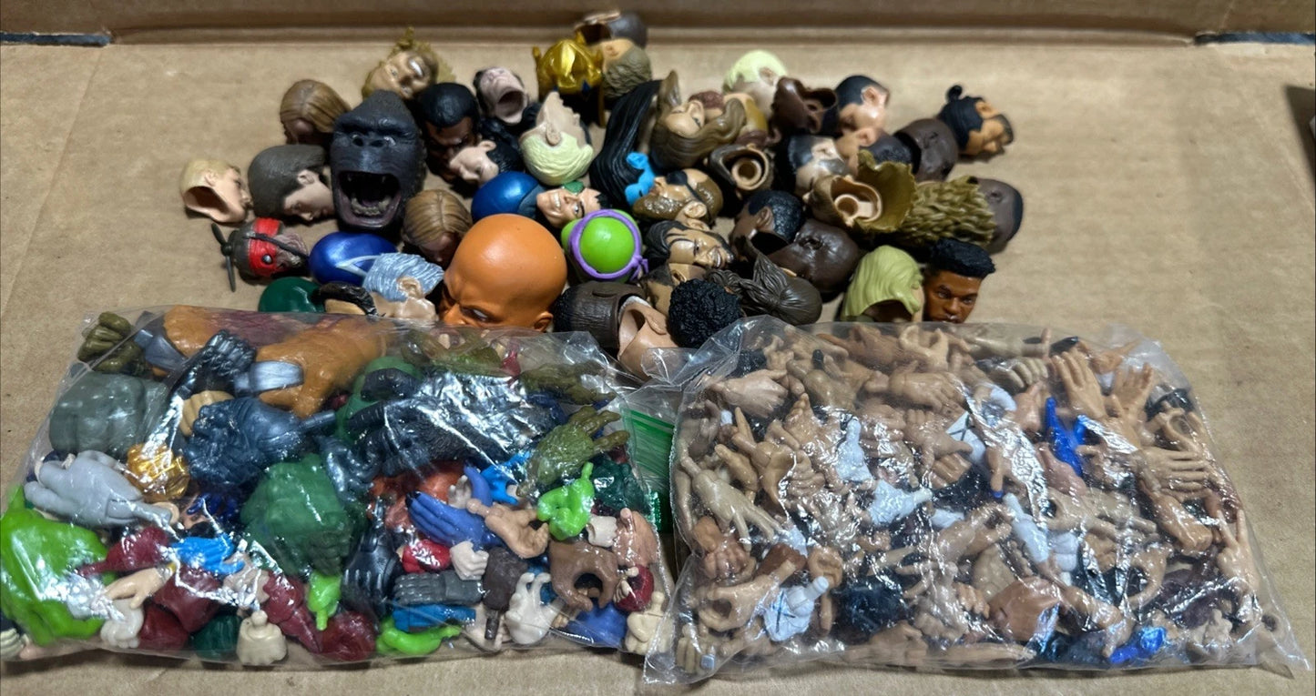 Misc Marvel Hero Villain Head And Hands Lot NECA DC