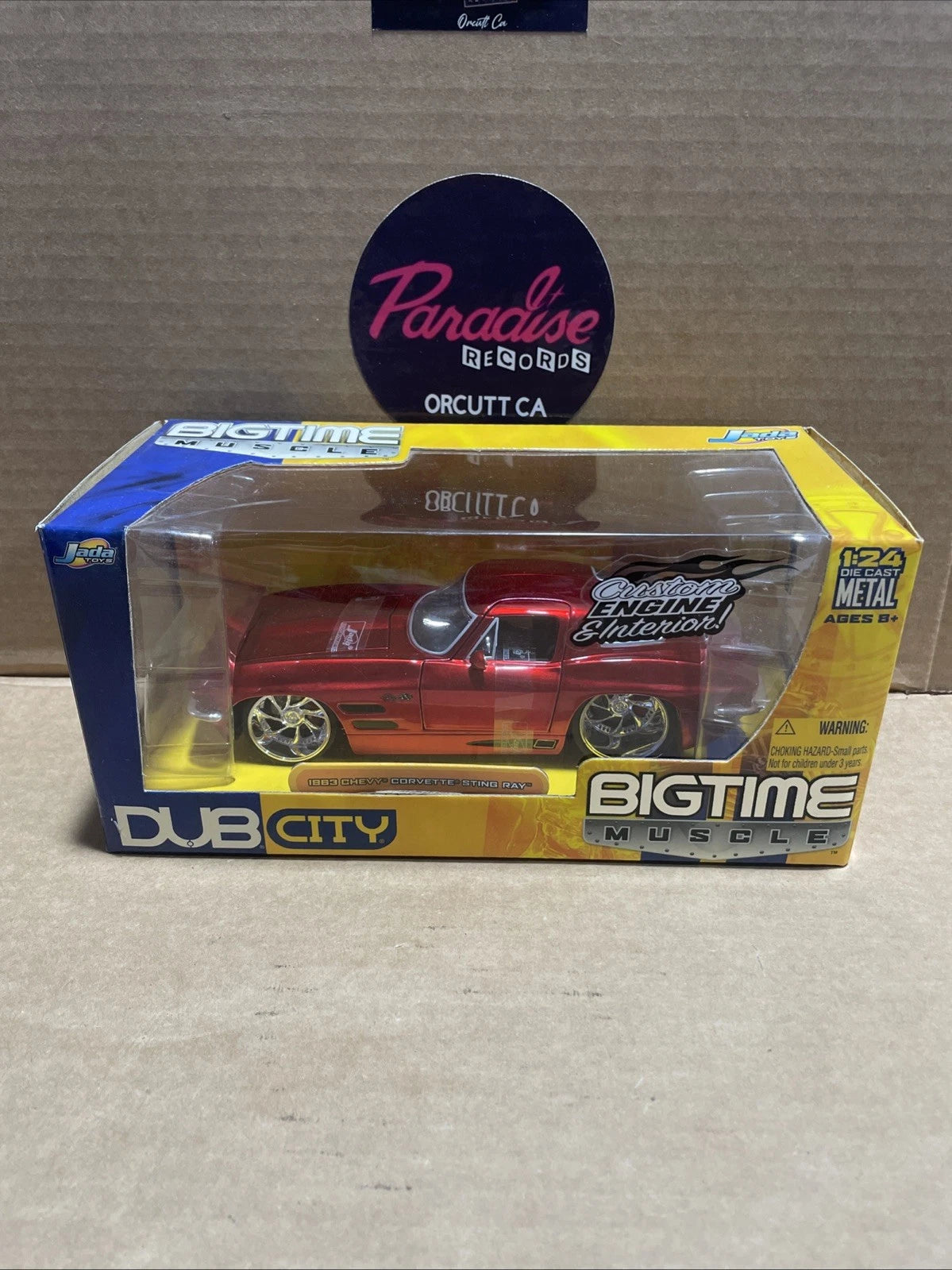 1963 Chevy Corvette Sting Ray Jada Bigtime Muscle NIB Die Cast Metal 1/24 Red