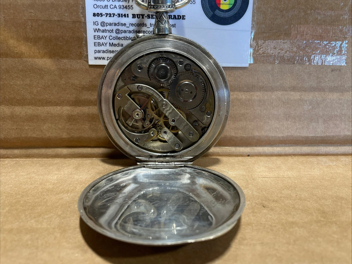 Frainier Anti-Magnetique Pocket Watch 162071 Rare Vintage Working Tested Silver
