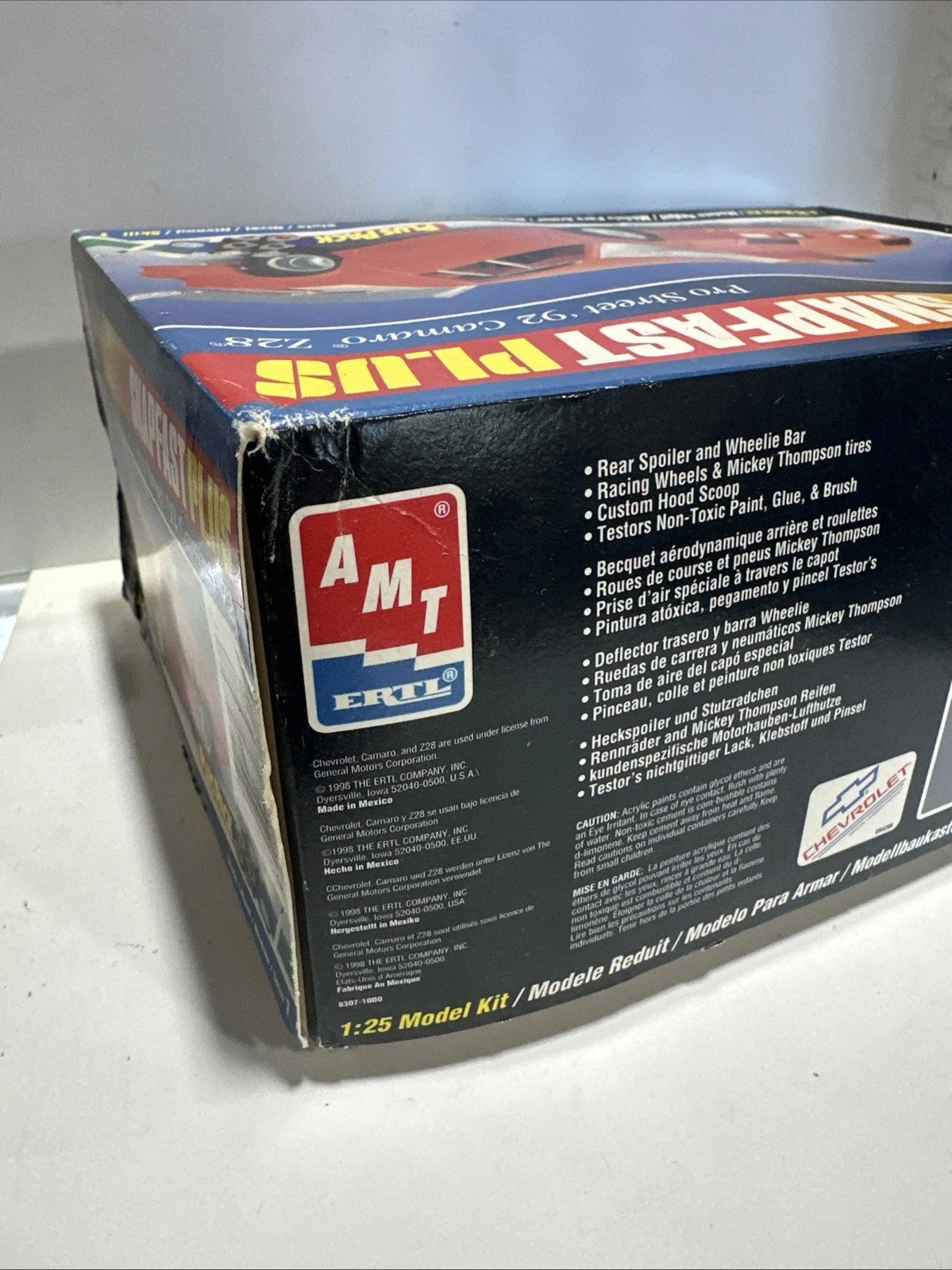 AMT Snapfast Plus 1/25 Pro Street 1992 Chevrolet Camaro Z28 Open Box 1 Open Bag