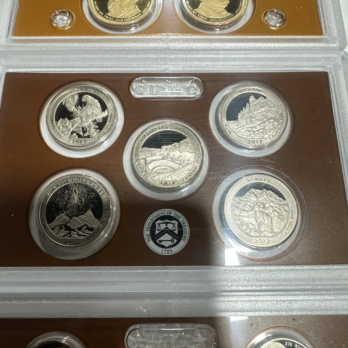 2012 US Mint Proof Set 14 Piece Clad Set w/ National Park Quarters, Presidents