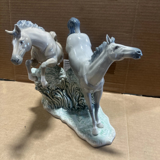 1970 NAO 11" Tall Porcelain Stallion Mare Vintage Spain Made