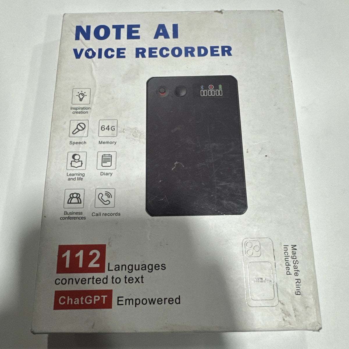 AI Voice Recorder, Audio Activated 64GB Recorder with Playback w/ App Control