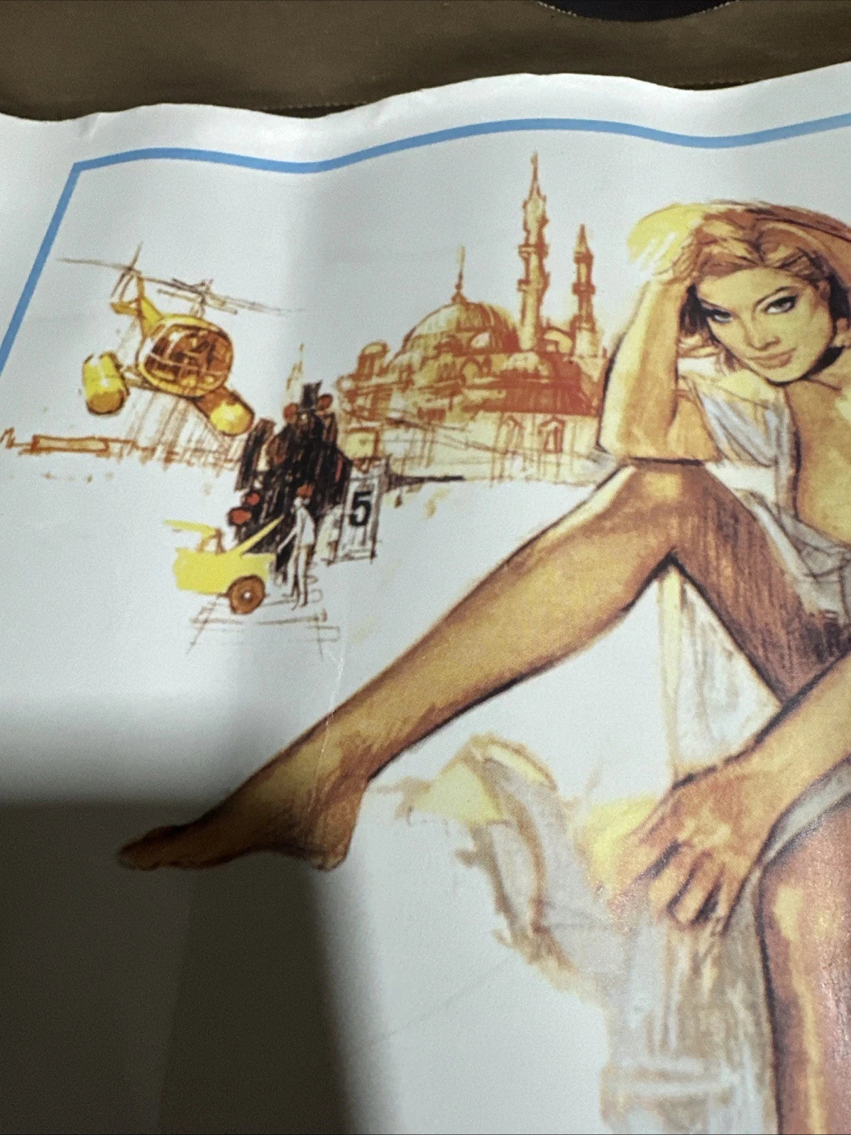 Original? James Bond From Russia With Love Movie Poster 18 X 12 1/2