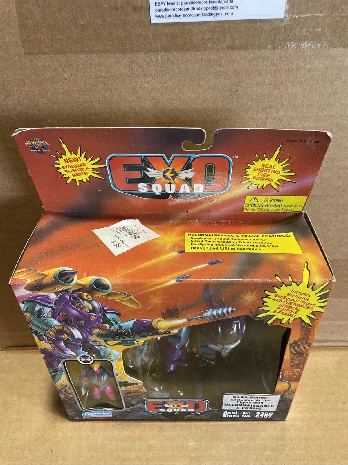 1995 Playmates Exo Squad Nara Burns Reconnaissance E-Frame In Box Sealed