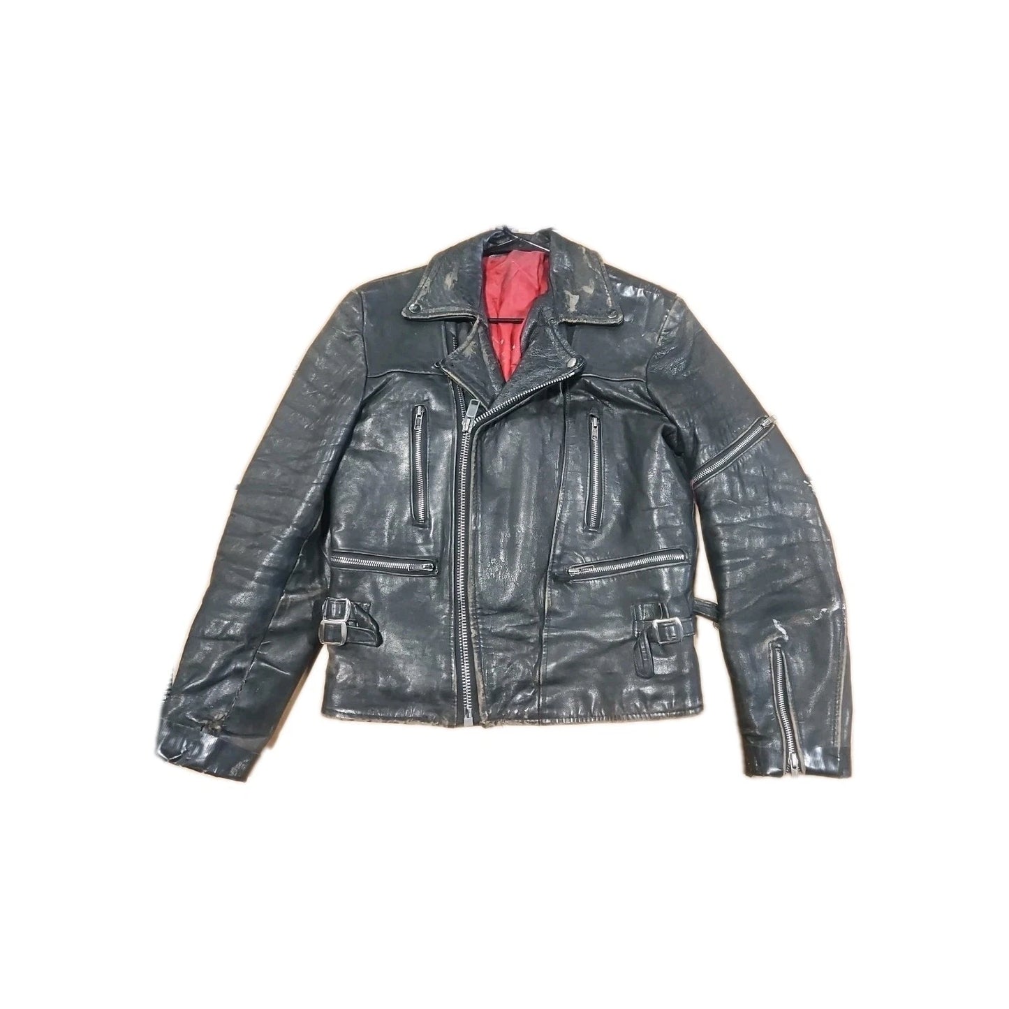 Vintage Style Leather Biker Jacket YKK Hardware?? 70's Era Rare