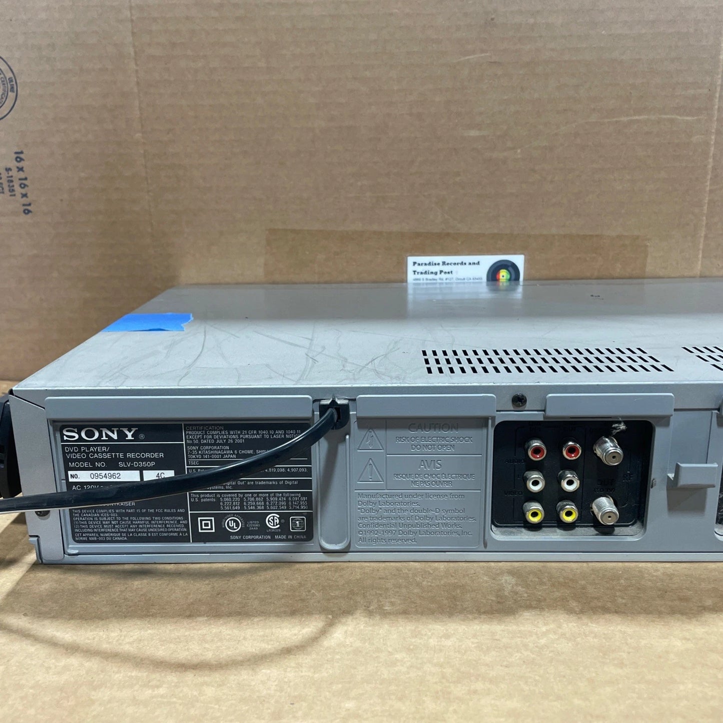 Sony VCR DVD Combo Player Recorder SLV-D350P Hi-Fi 4 VHS +remote Tested