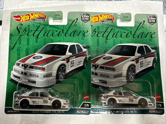 2023 Hot Wheels 1:64 Car Culture Spettacolare Alfa Romero 155 V6 TI 2 Set
