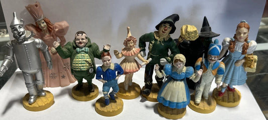 Vintage WIZARD of OZ SET of 10 figures MGM 1987 Turner Dorothy Glinda Munchkins