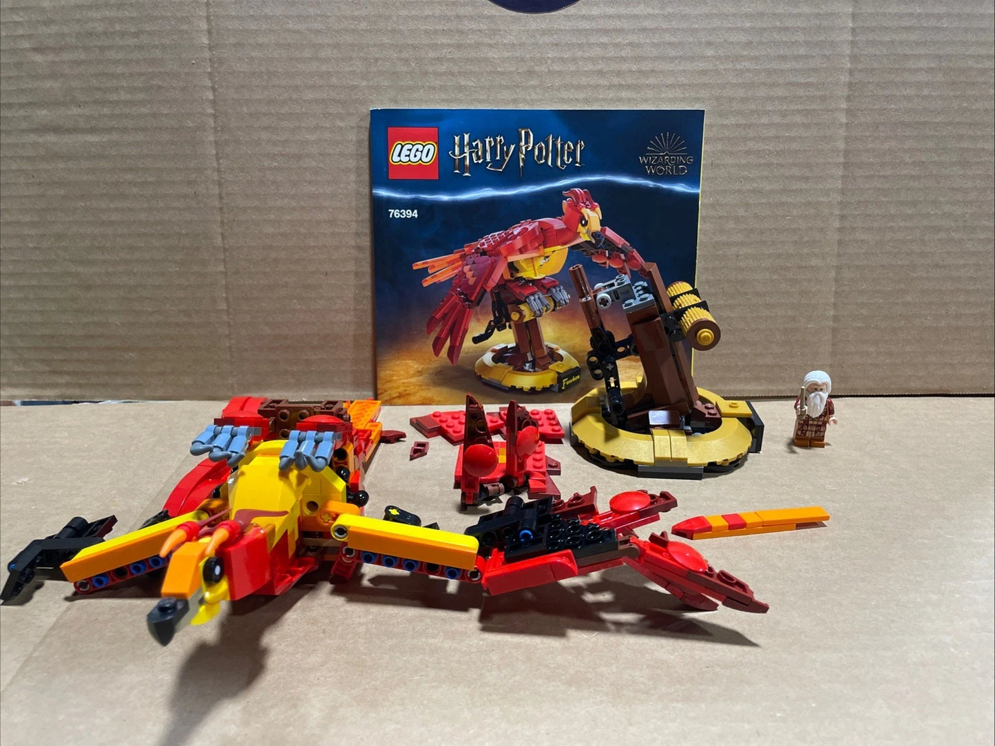 LEGO Harry Potter: Fawkes Dumbledore's Phoenix 76394 No Box Complete W Manual