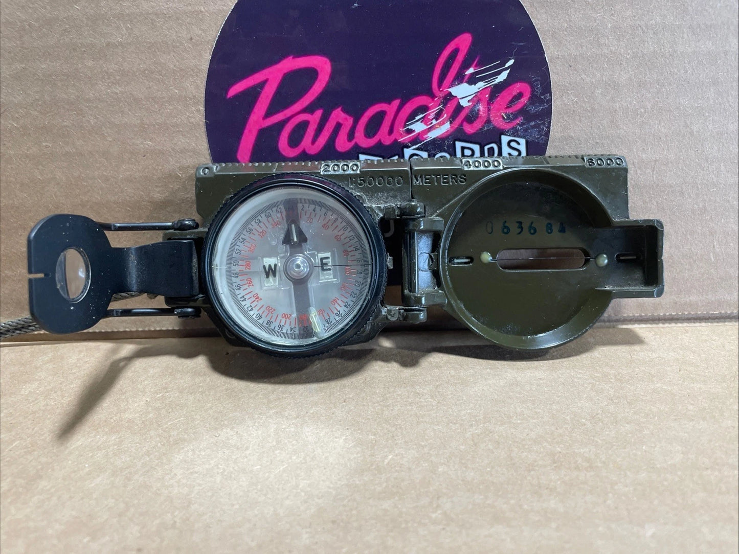 1986 U.S. Military Magnetic Compass Army Stocker Yale NSN 6605-00-151-5337
