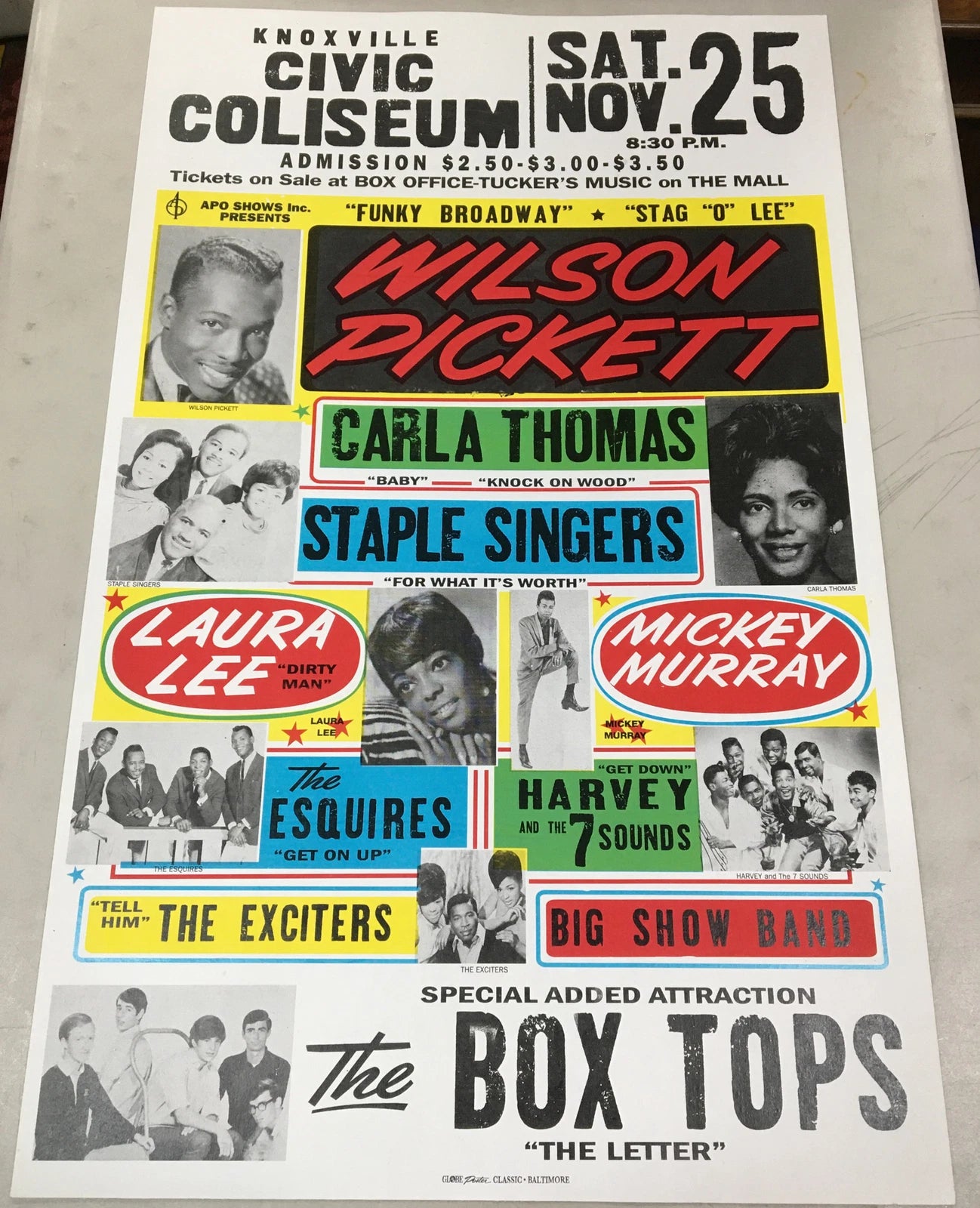 Wilson Pickett & Carla Thomas Large Reprint Globe Poster