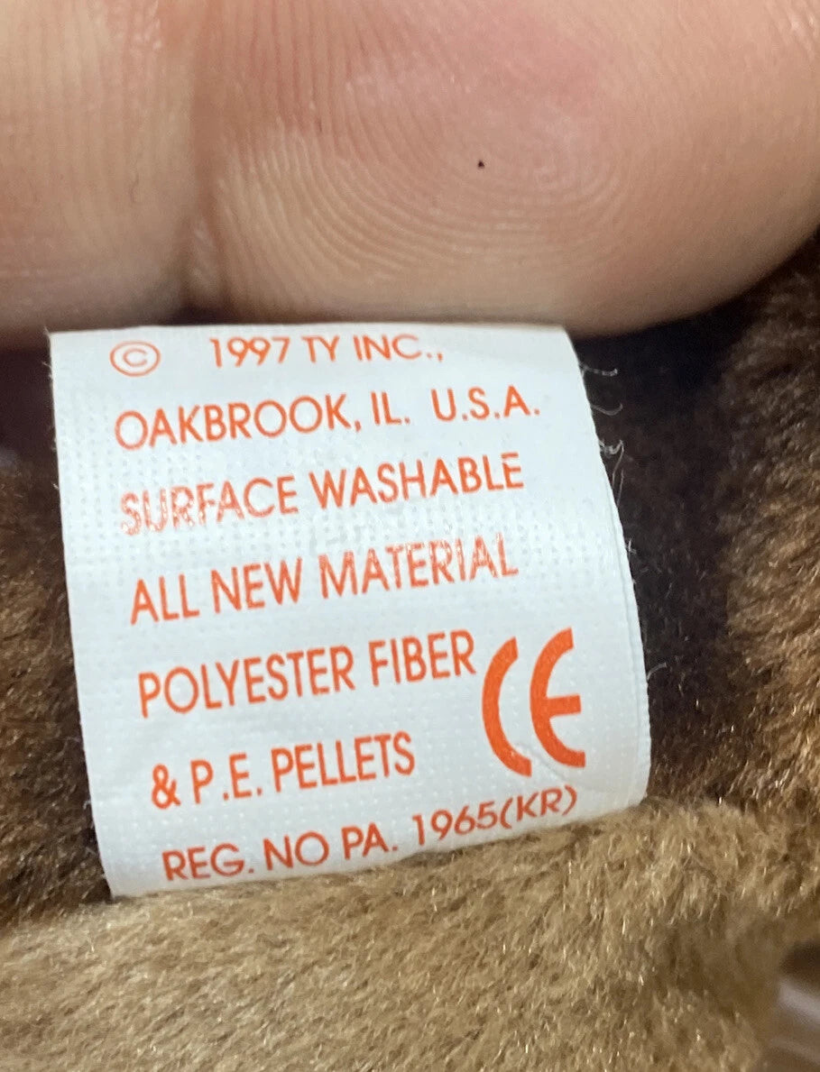 Rare Retired Ty Beanie Baby Pounce The Cat 1997 Mint P.E. Pellets With Errors