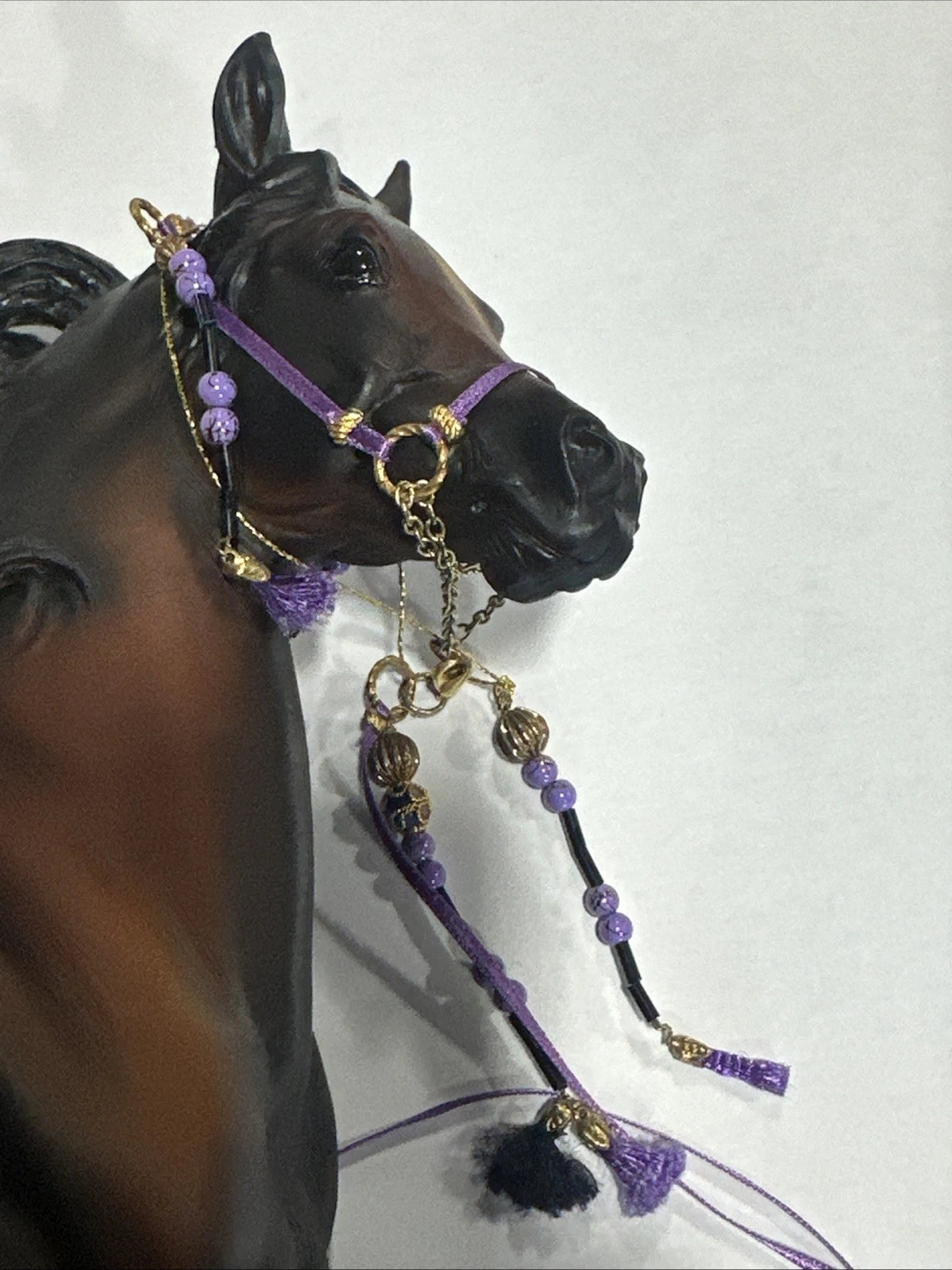 Breyer Huckleberry Bey unknown Artist Signature Custom Bridle
